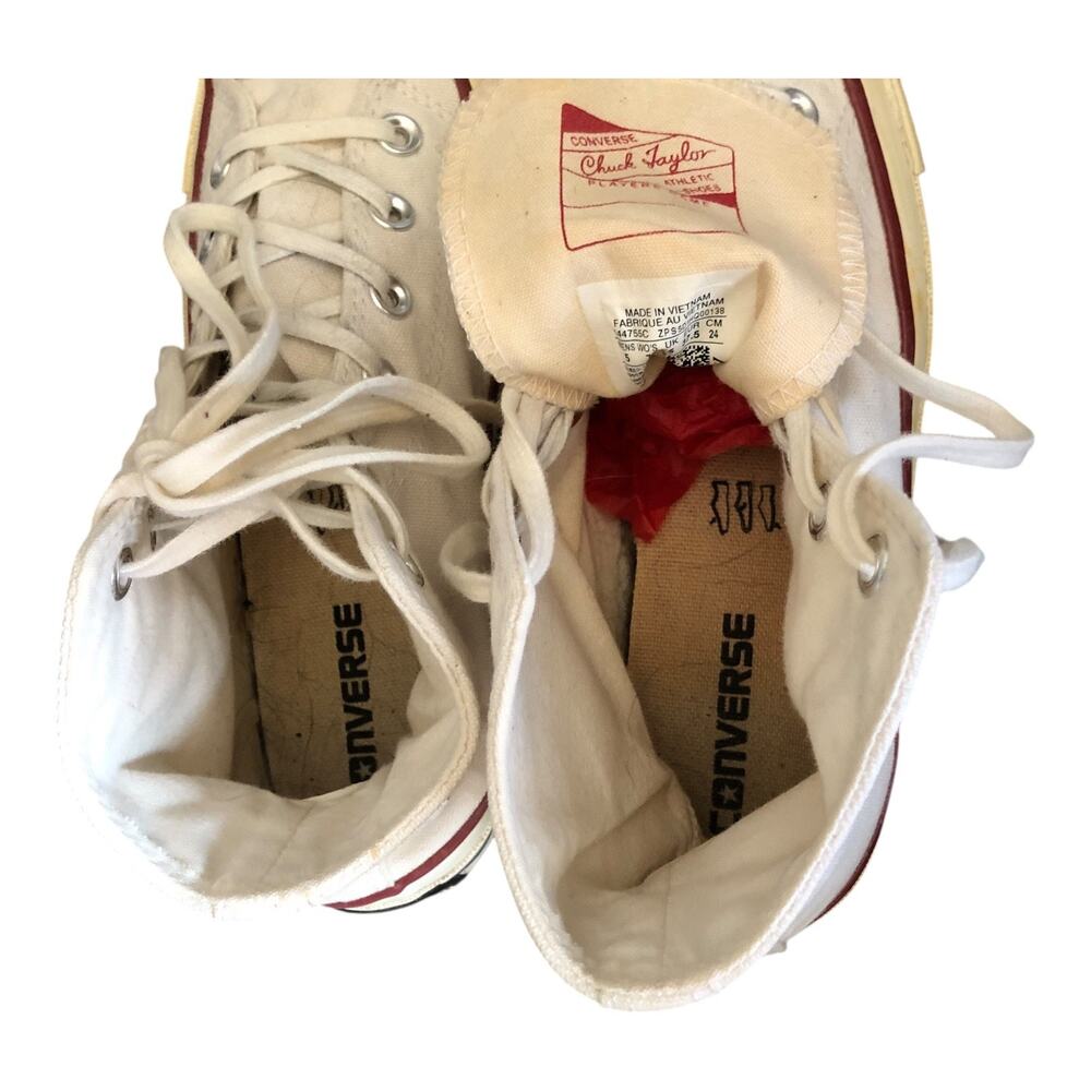 Converse Chuck Taylor All Star White Athletic Shoes High Top Unisex Size M5 W7 - Picture 9 of 10